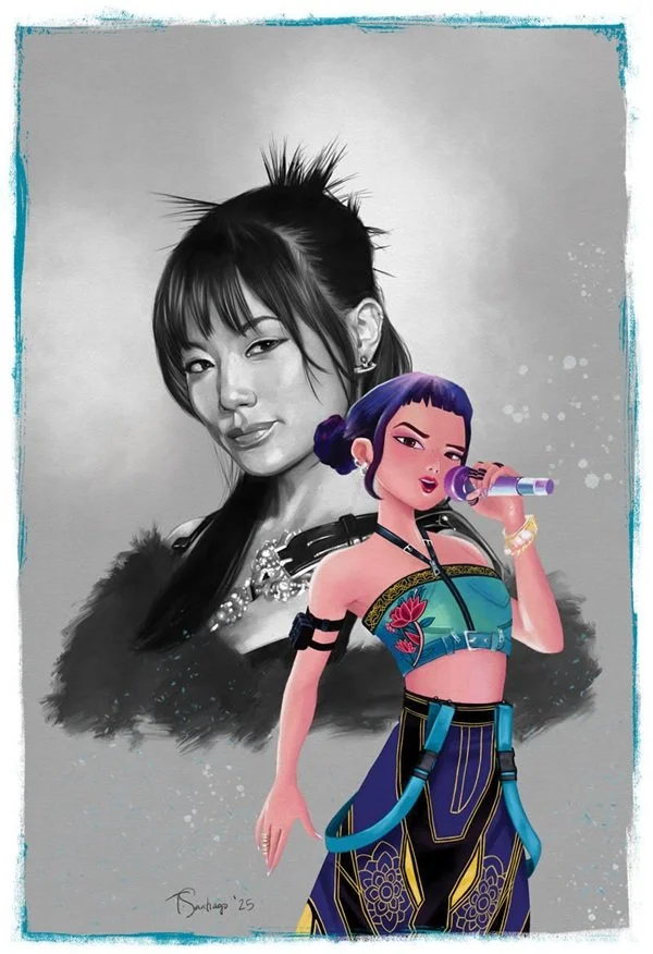 zoey kpop demon hunter fan art by artist tony santiago