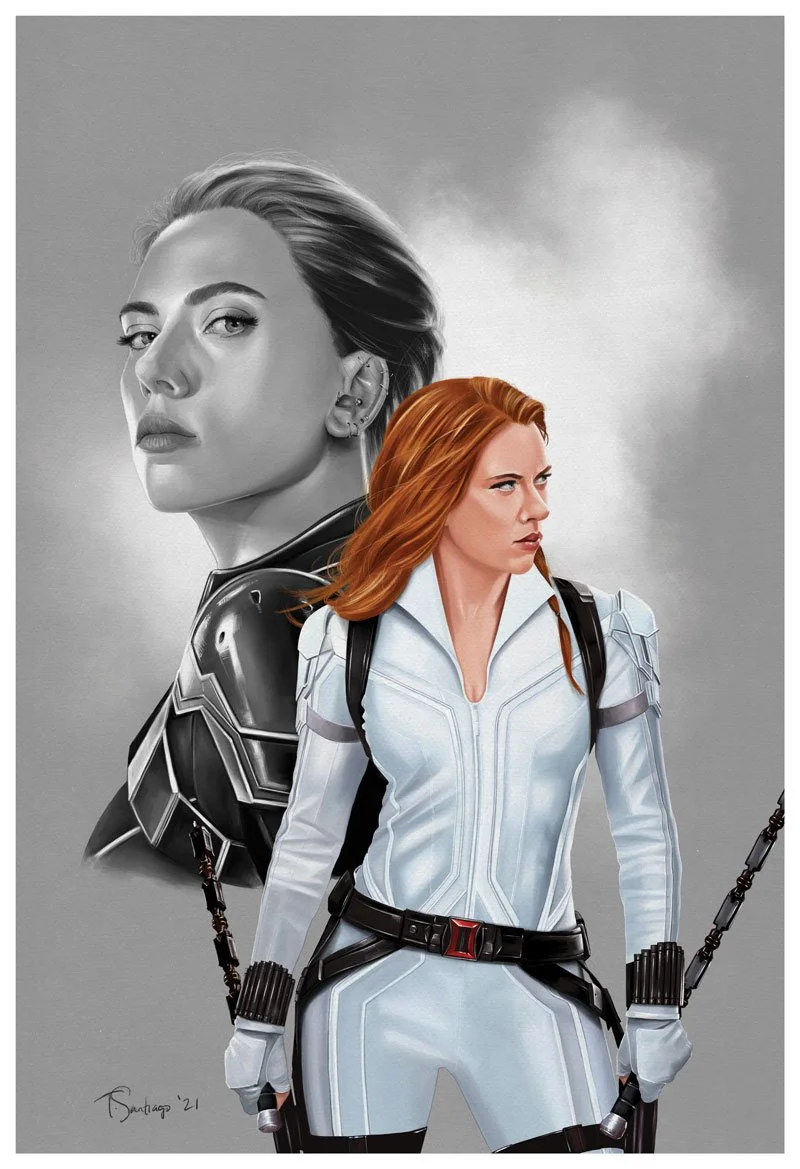 black widow natasha fan art by artist tony santiago