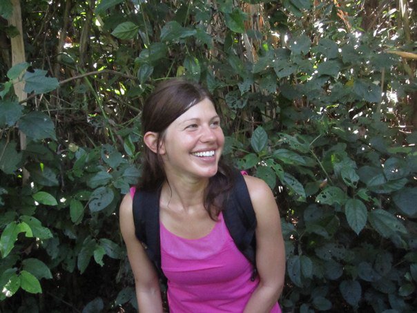 Rochelle enjoying her first trip to the Amazon Jungle.