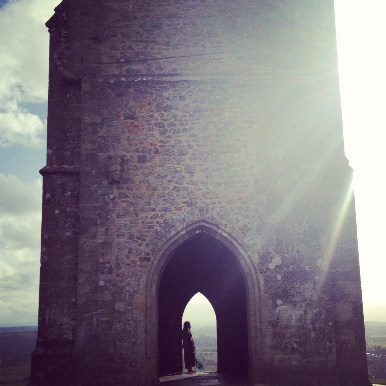  Looking out from the Tor in Glastonbury, England 