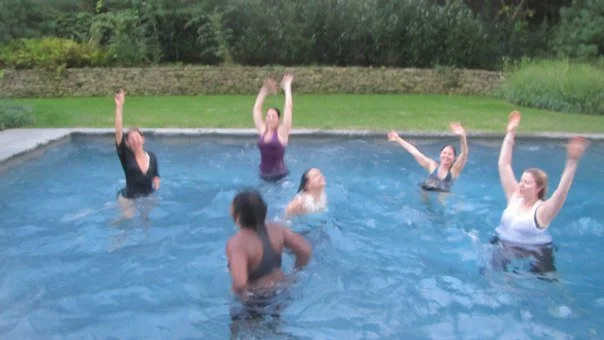 There was a moment where we were in full expressive free dance, and it just seemed right to transition to dance in the pool!