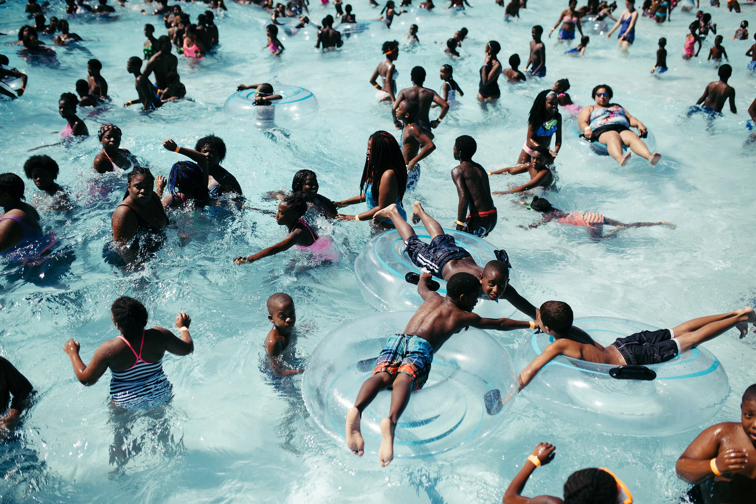 Family day at Chandler Park on Detroiter's Eastside.