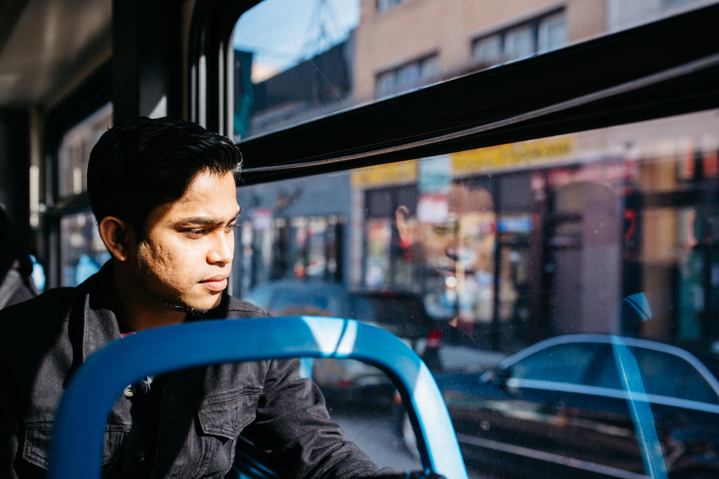  Abdul Samad was resettled in the United States two years ago with his father after escaping to Malaysia from Myanmar. He had to leave behind his mother and siblings. “I went through many mountains and forests and we took a boat for almost one month.