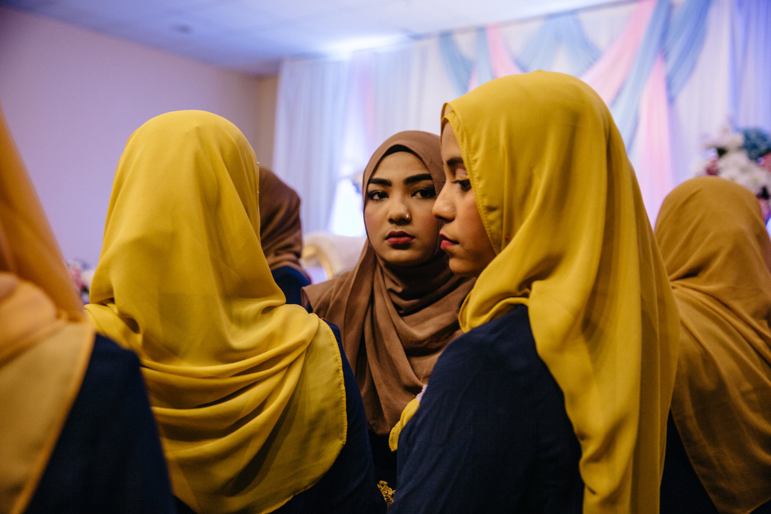  Hafizah, 18, at her sister in law's wedding. She is among the many Rohingya born in Malaysia to parents who had escaped the conflict in Myanmar. 
