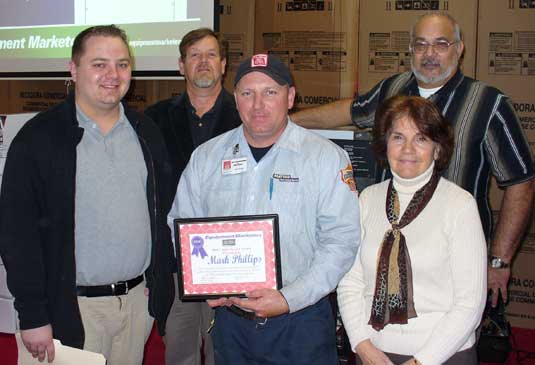 Pictured (left to right): Jason Davidson, Bobby Drummond, Mark Phillips, Peggy Bauer, and Richard Trama