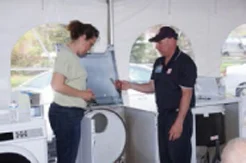 Attendees were able to get up close and personal instruction on maintenance and repairs of Maytag washers and dryers
