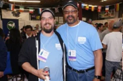 John Kenner and Dwayne Small from University City Housing, one of several property management companies taking the opportunity to benefit from the resources offered at the trade show