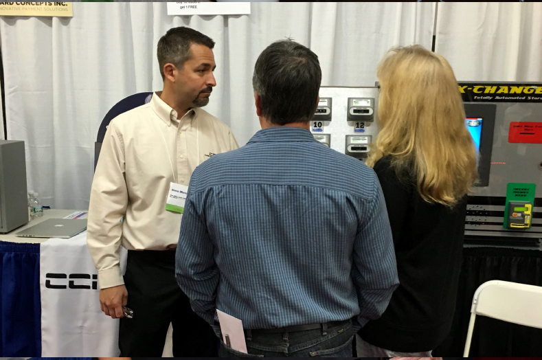 Customers learned about one of the leading brands of credit cars and payment acceptance from Steve Marcionetti of Card Concepts Inc.