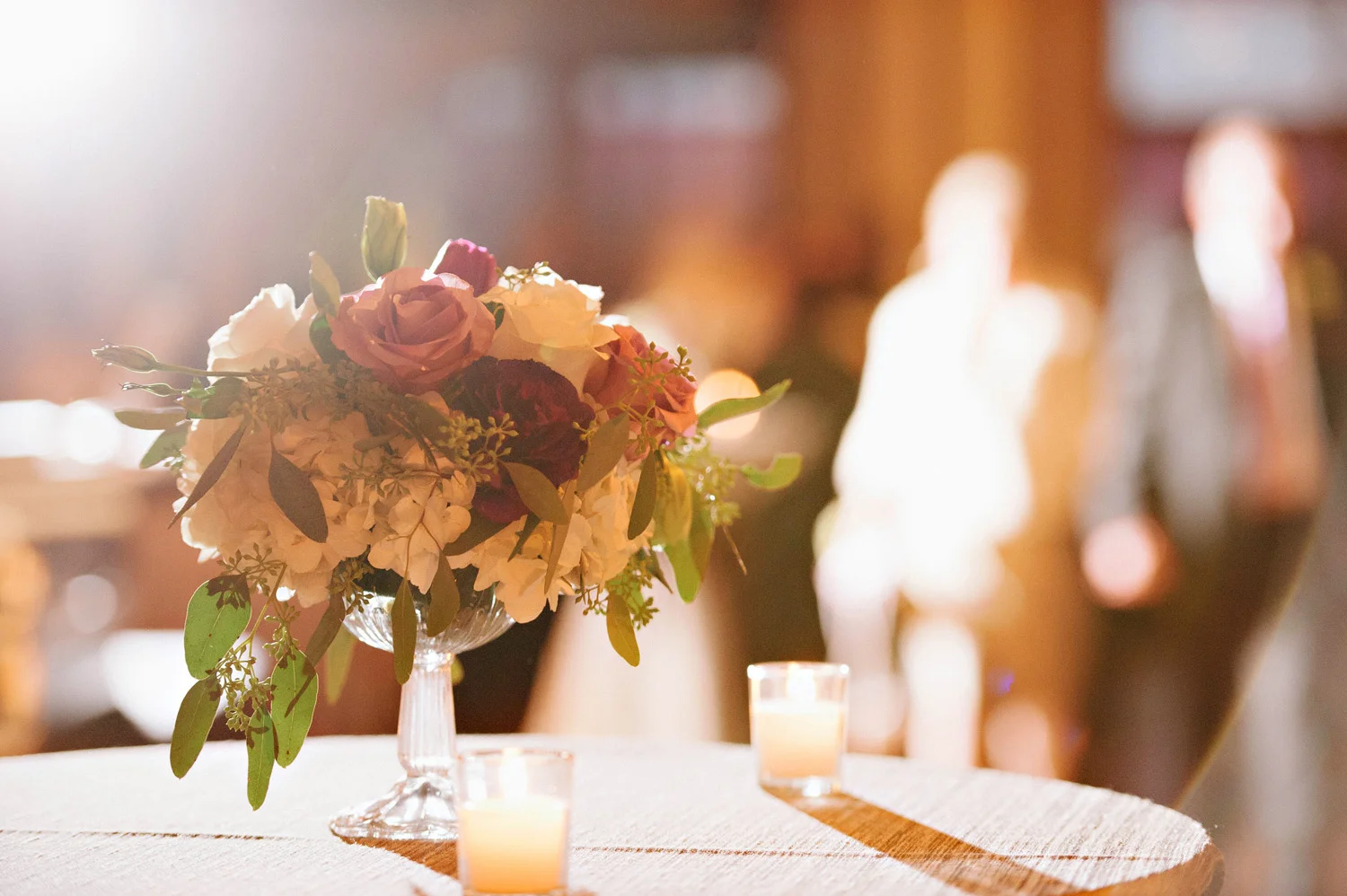 Purple Centerpieces by Raleigh Florist