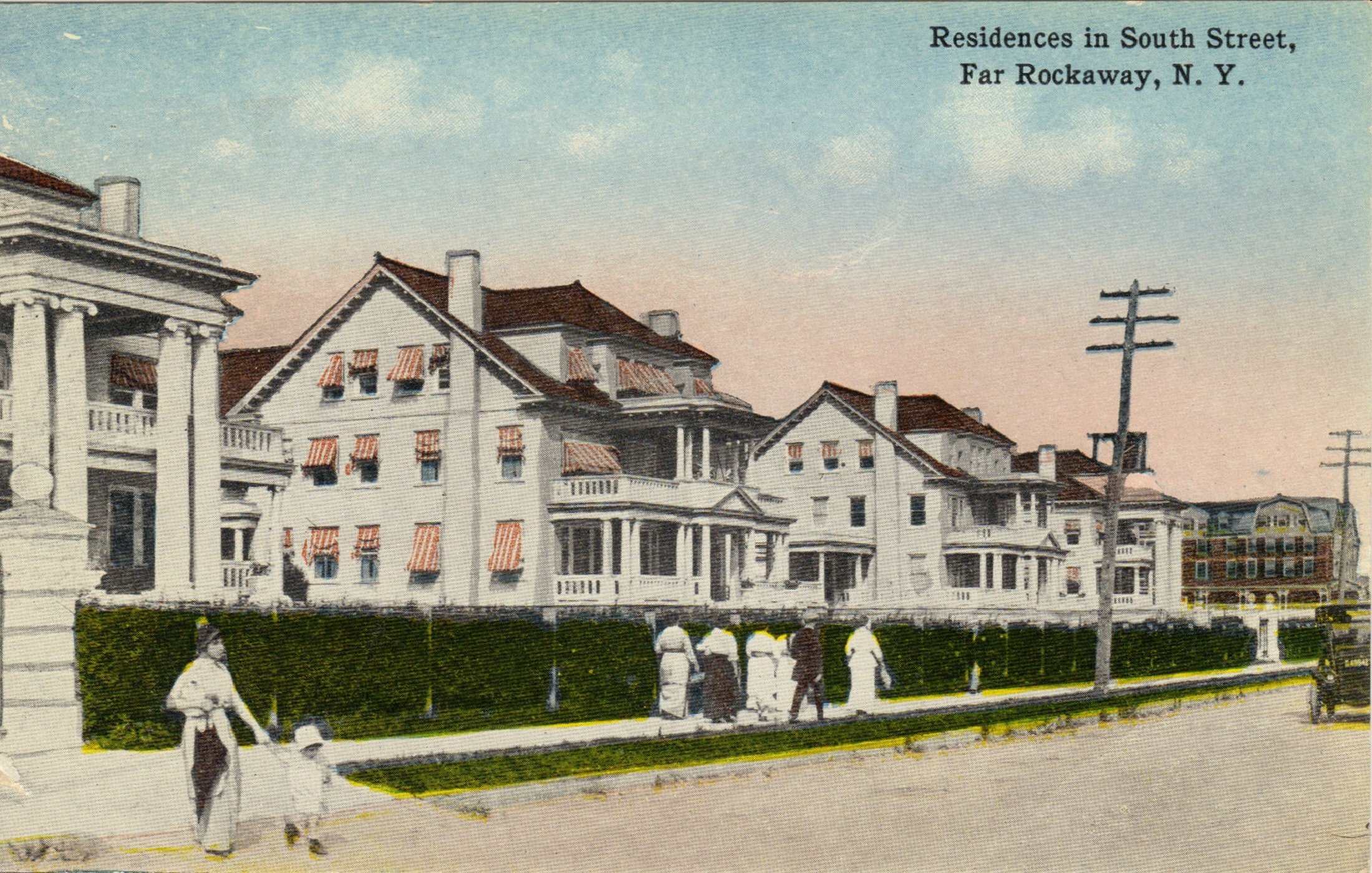 Homes Along South Street Which Later Became Seagirt Blvd. These Homes, Part Of The Roche Estate Eventually Became HILI. The First Jewish Day School On Long Island (which I attended for 9th grade) Photo courtesy of the Leiman Library and The Leiman Collection on Rockawaymemories.com