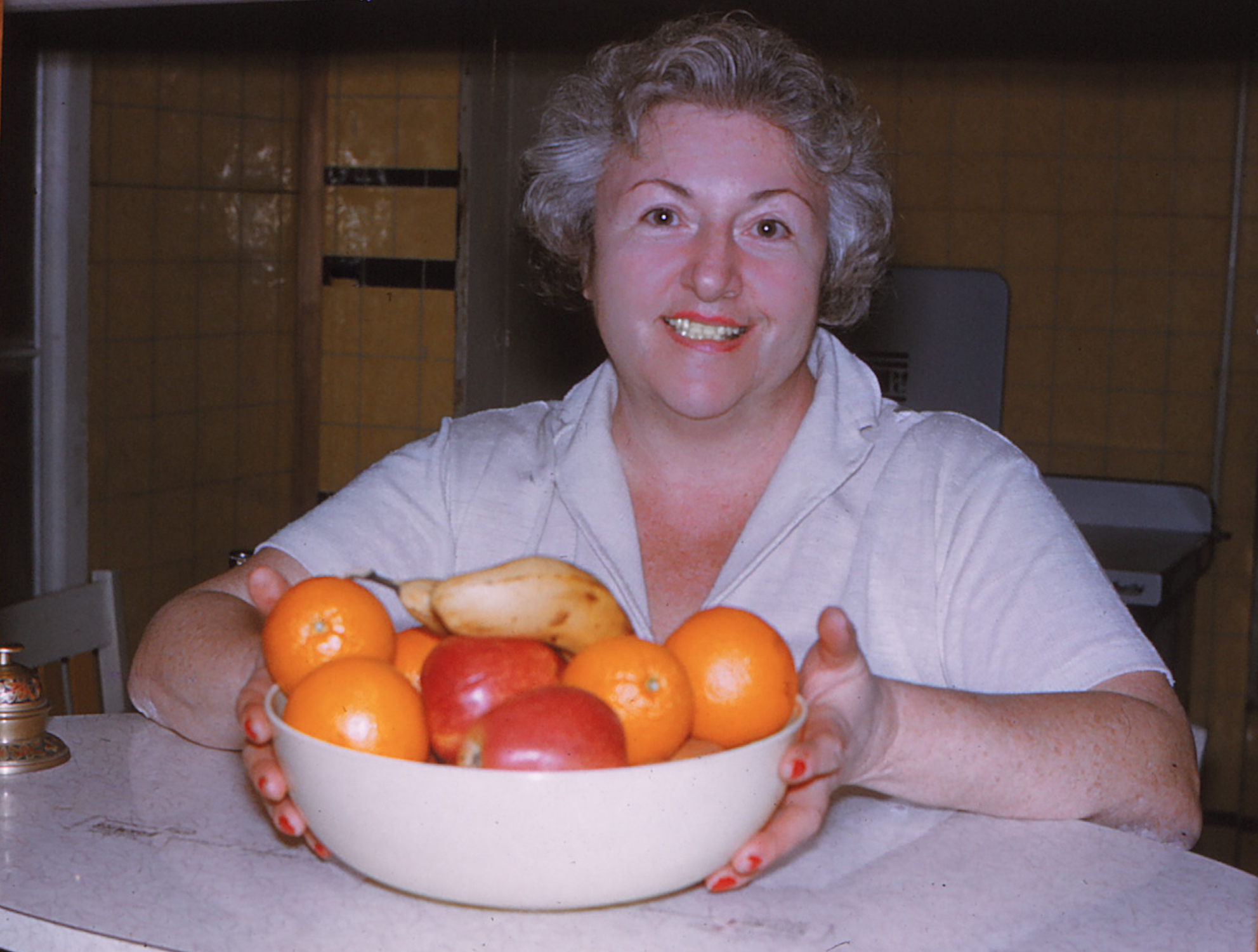 My Mother In Our "Passover Kitchen" In The Basement