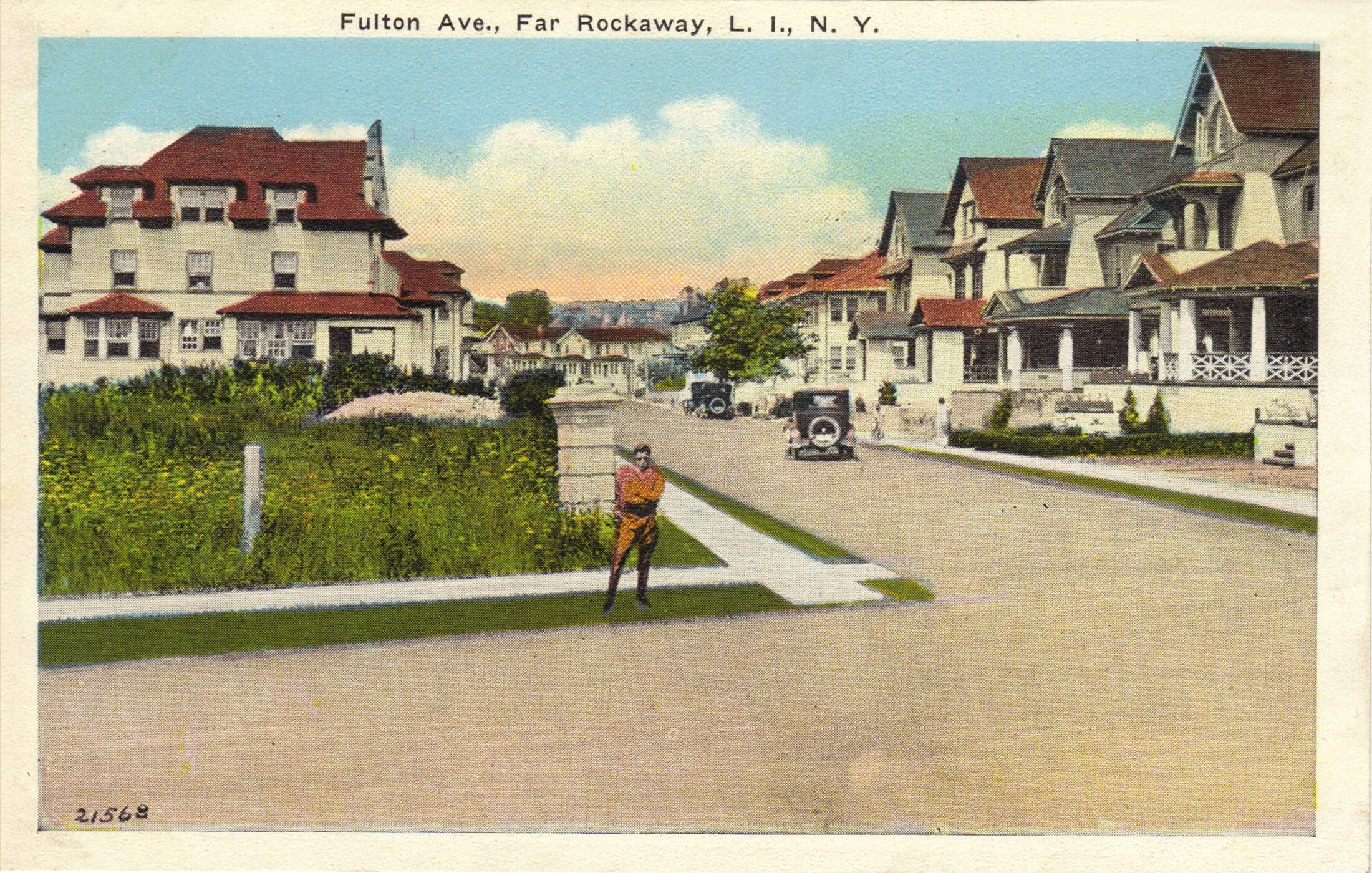 A Postcard View Of Beach 15th Street Which Was Named Fulton Avenue Before Many Far Rockaway Streets Were Given Beach Numbers. While The Changes Were Made In 1916, They Were Not Widely Used Until After WWI. Photo courtesy of the Leiman Library and The Leiman Collection on Rockawaymemories.com and information via Rockawaymemories.com