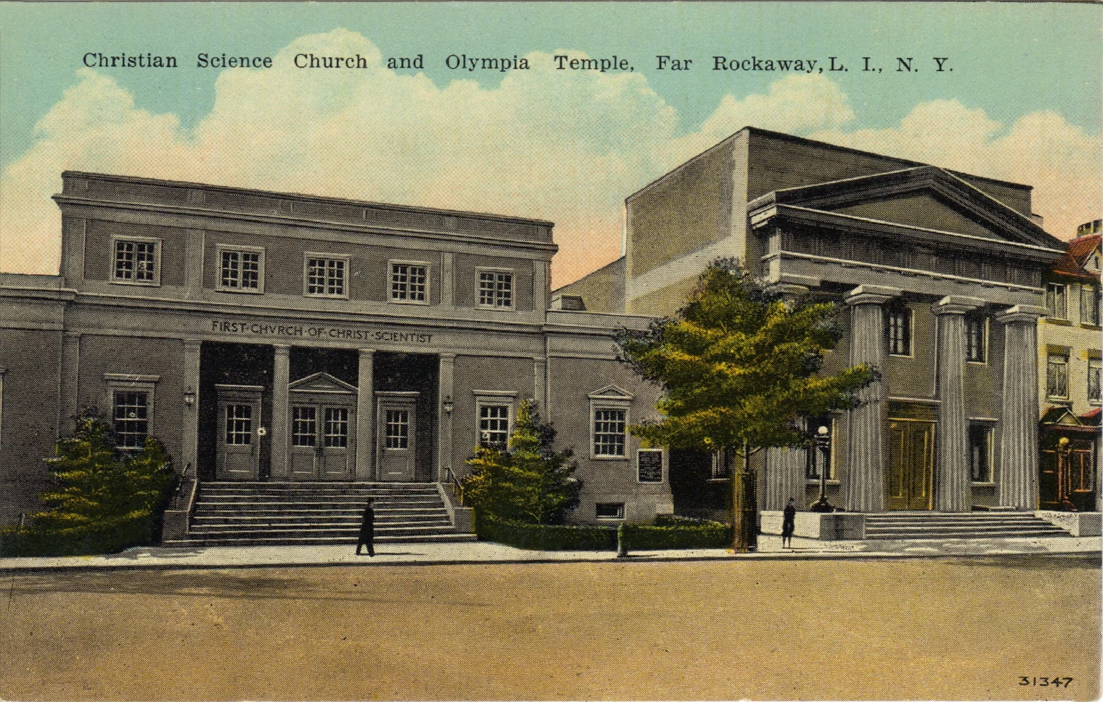 Christian Science Church  and Olympia (Masonic) TemplePhoto courtesy of the Leiman Library and The Leiman Collection on Rockawaymemories.com