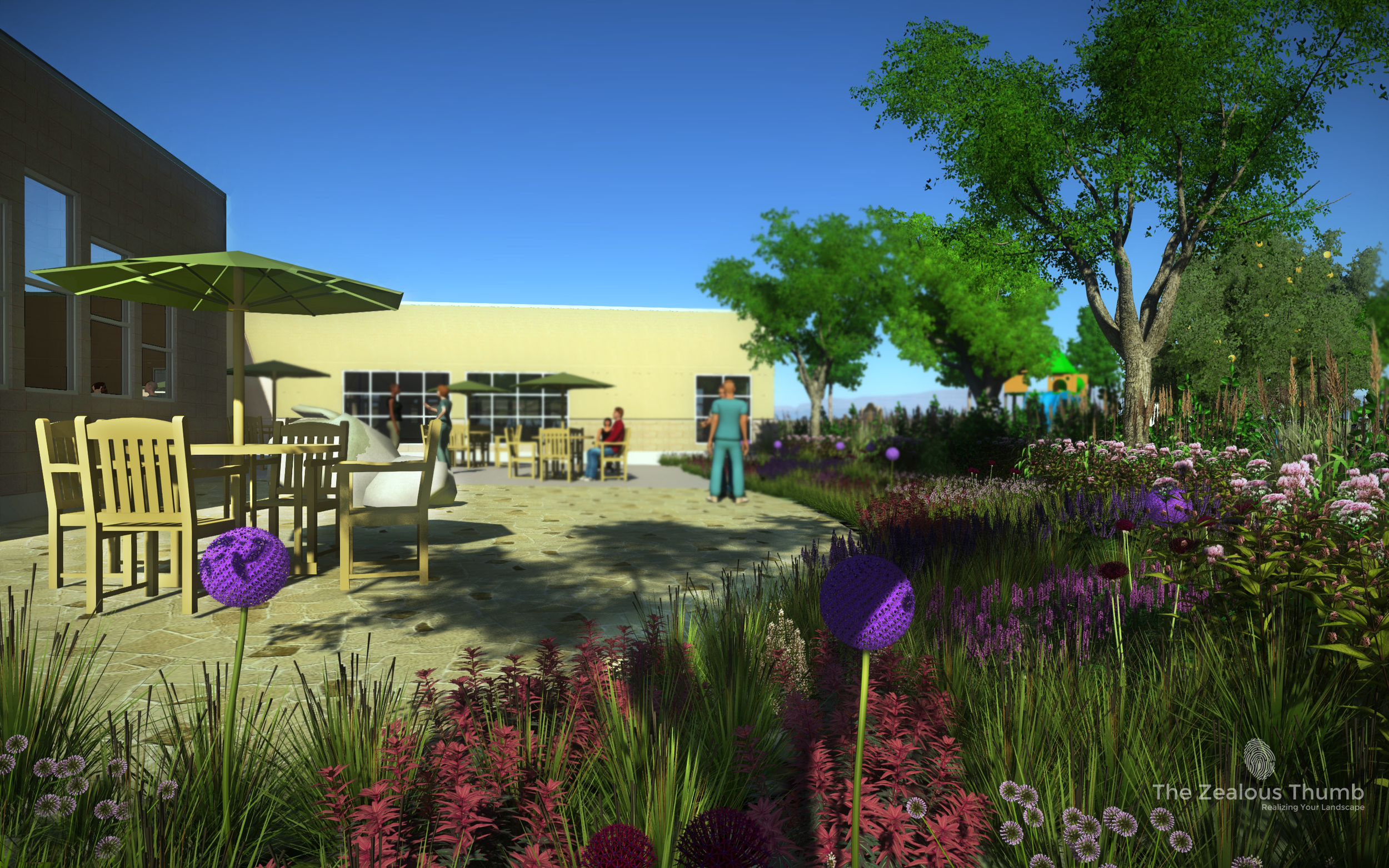 Entrance patio planting