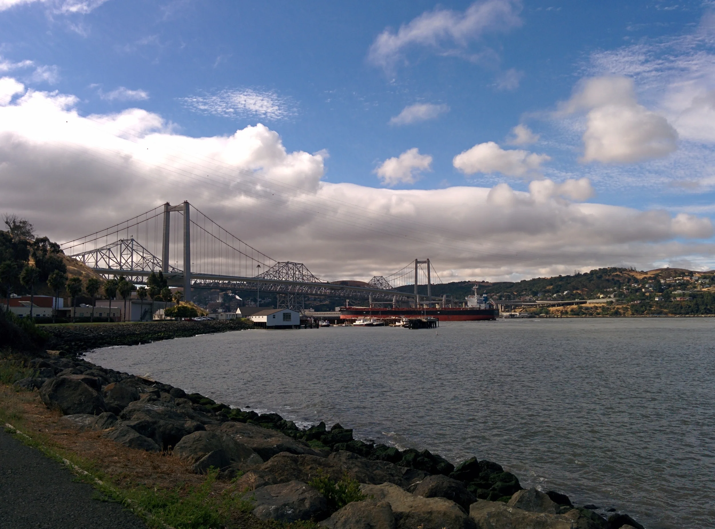 Bay Bridge, old and new.