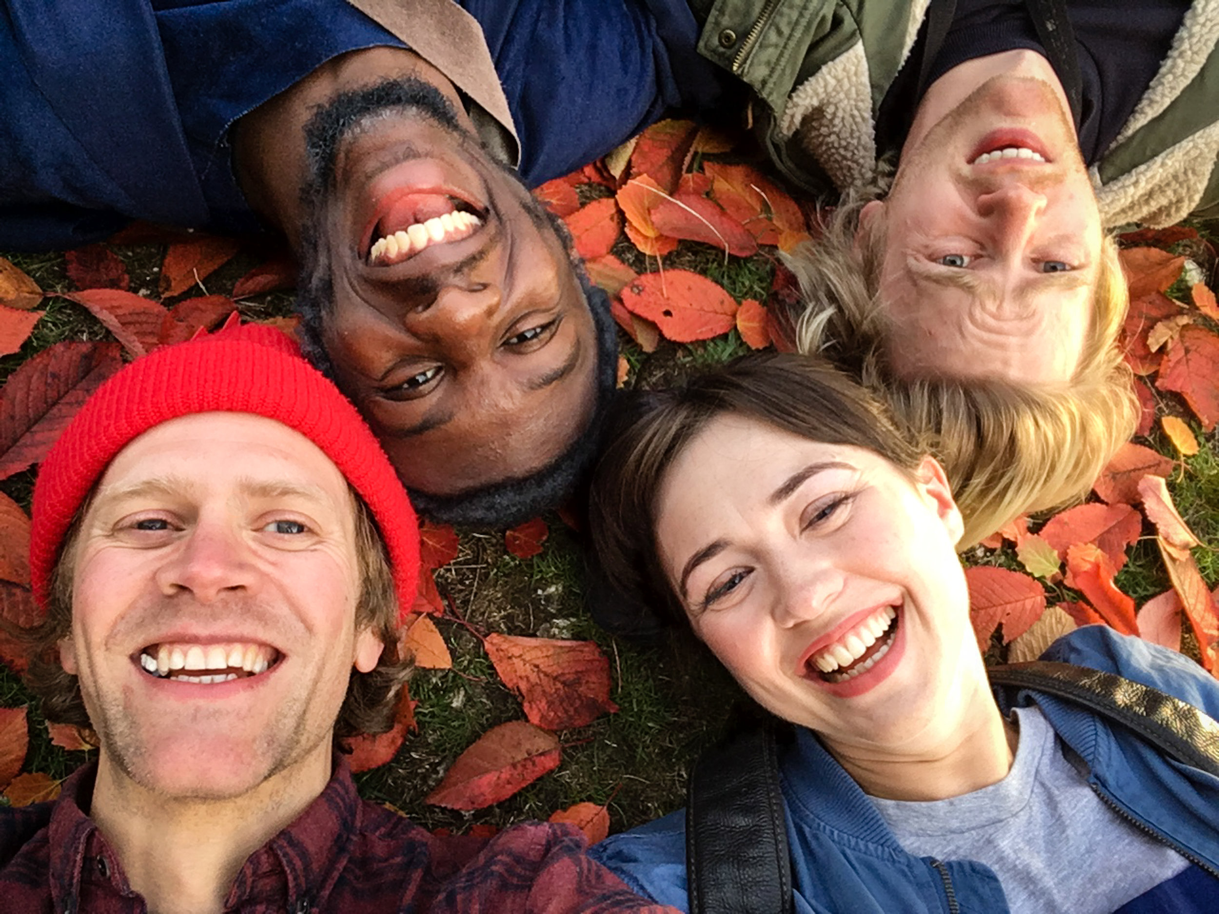Lloyd really didn’t want to be in this photo. He said it looked like the kind of picture that teenagers would take at the end of their holiday on a beach. It’s funny because it’s true. Also he has a forehead like a Klingon.