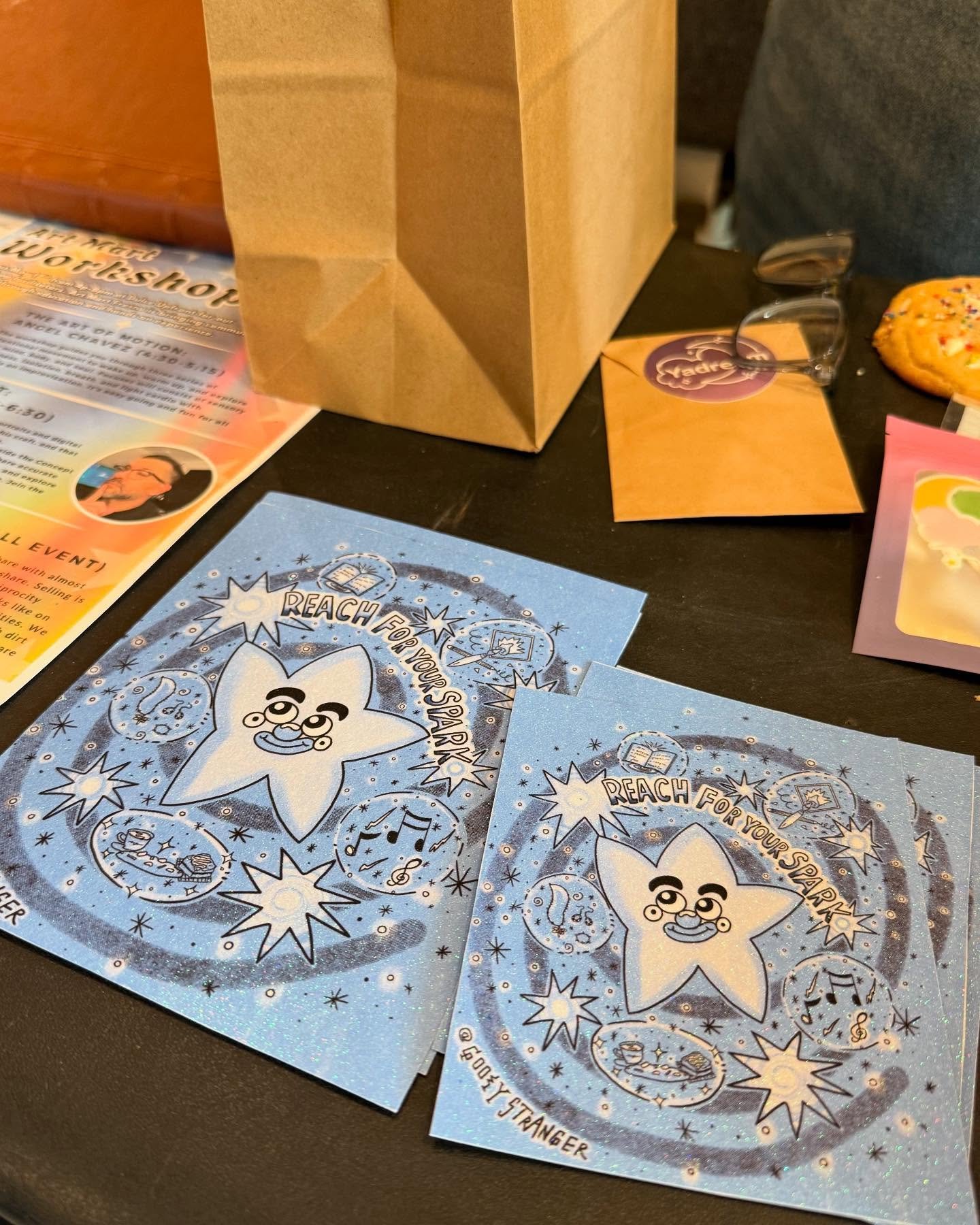 Lots of good vibes at the first ever Fresno Art Mart! Thank you @artmartfresno for bringing together an amazing roster of artists, makers and food vendors. Grateful to all who came out to support local creatives and of course, thanks to Arty the Star
