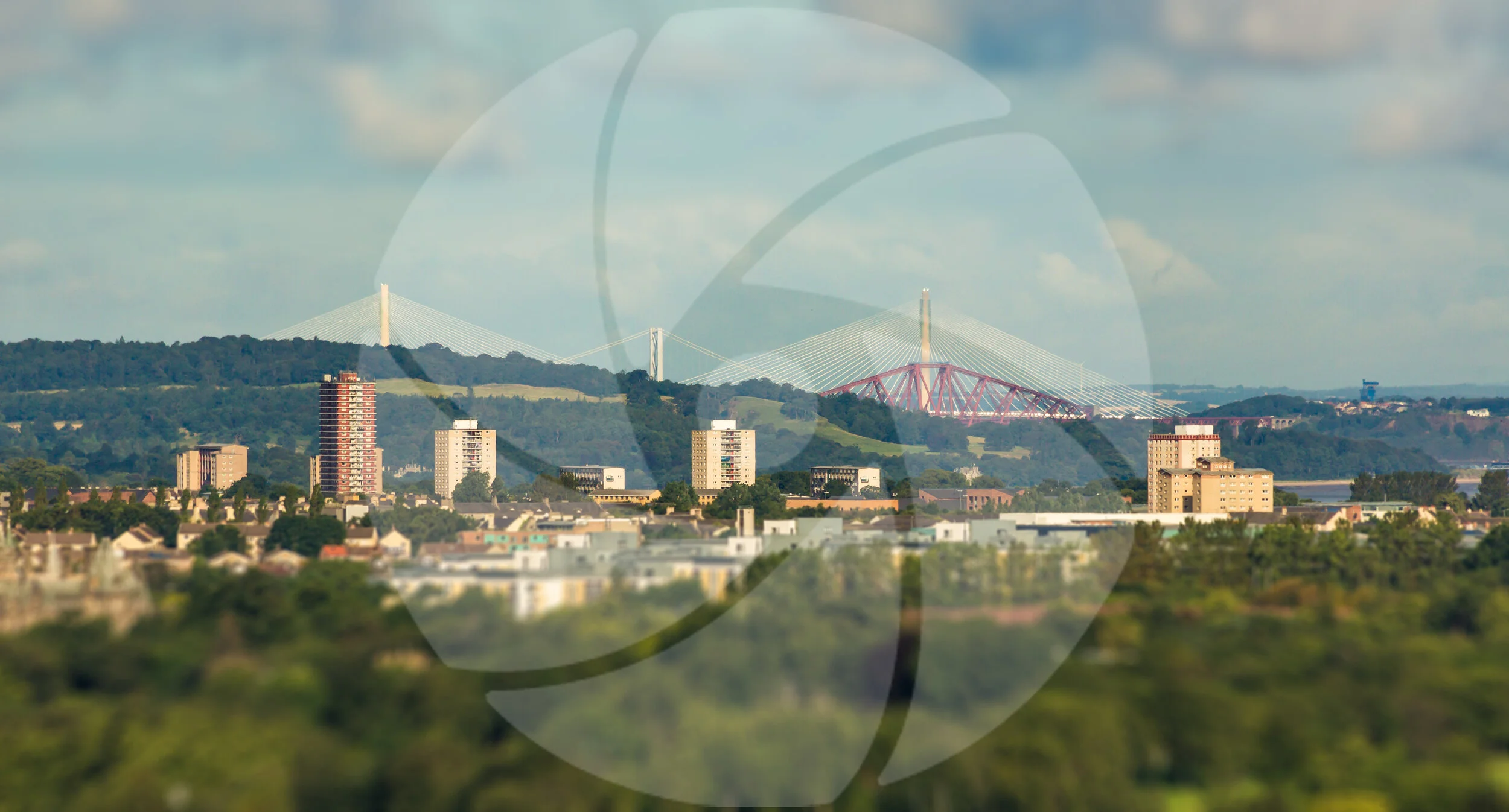 View to Edinburgh's three bridges