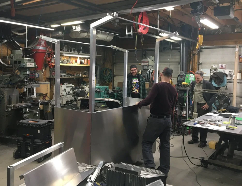 MFC Fabrication @ Tunnelwerks International: Peter Murphy, Owner/Chef, William Bruce, Metal Fabricator & Patric Santerre, Industrial Designer.