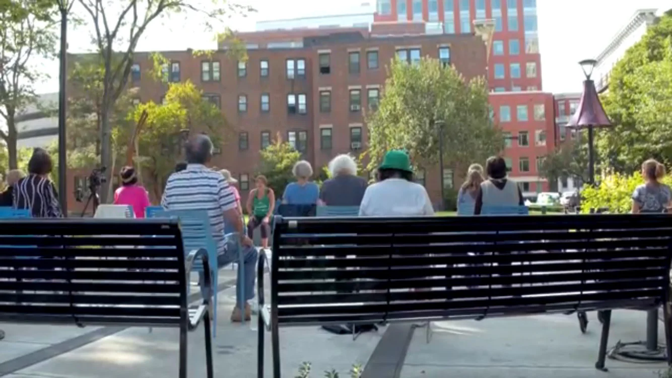 For the Chair Yoga Class video click here! This video makes me smile from ear-to-ear!!! This is just one of the reasons we enjoy designing public spaces and parks.