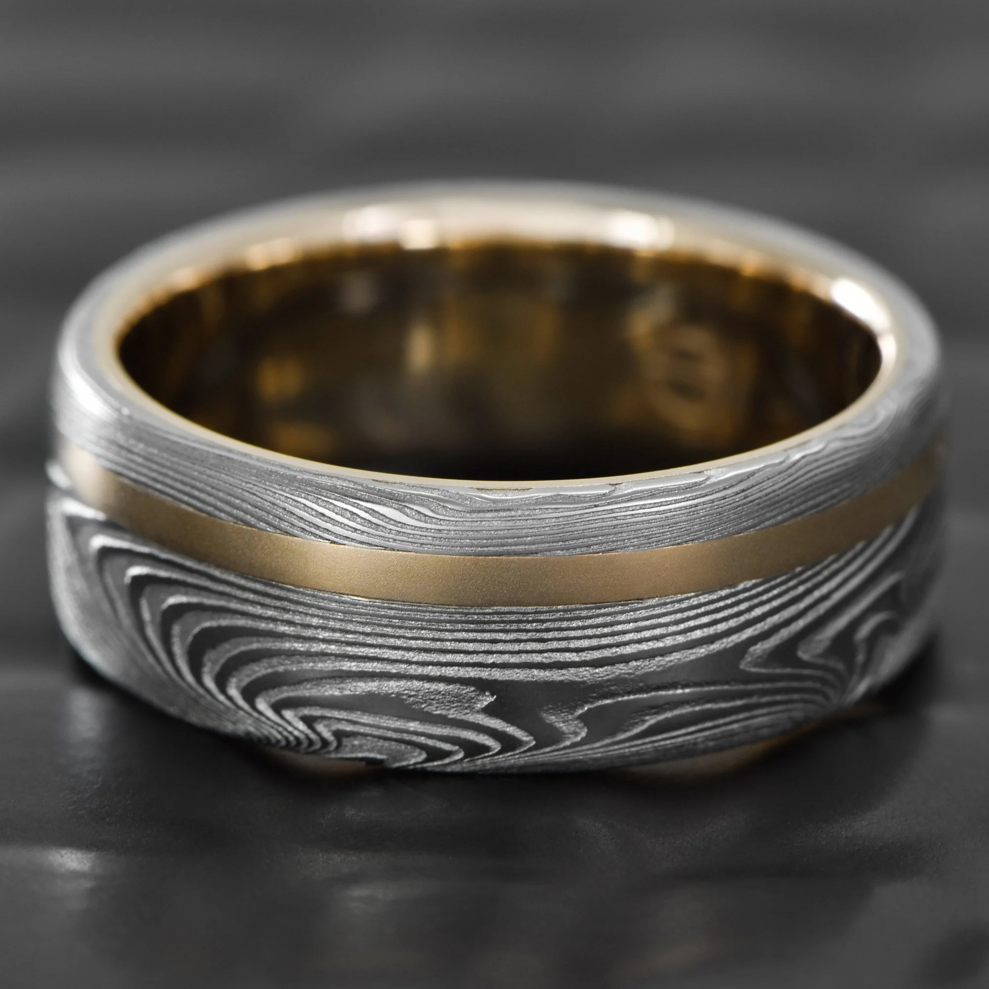 Flat-Damascus-Steel-Ring-Offset-Yellow-Gold-Inlay-Liner-Old-Growth.jpg