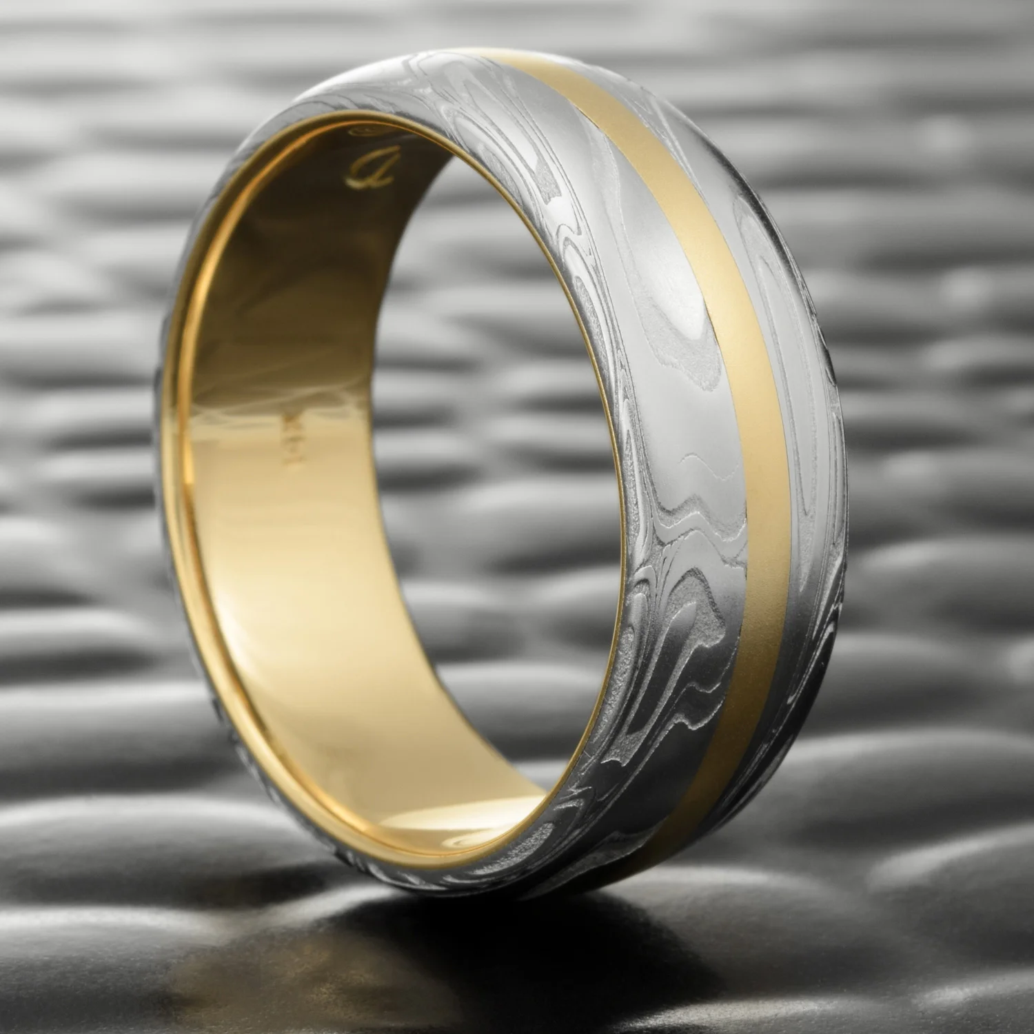 damascus ring gold