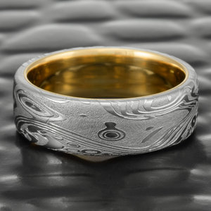 GIBILI Damascus Wedding Band Ring