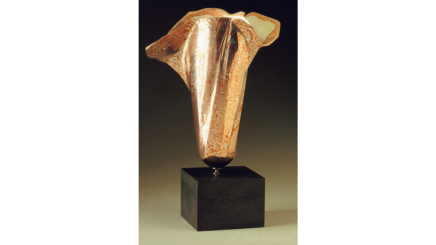 Mokume gane vase by John Marshall
