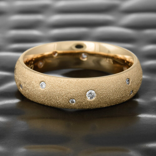 Scattered Diamond Inlay Bangle 14K Rose Gold