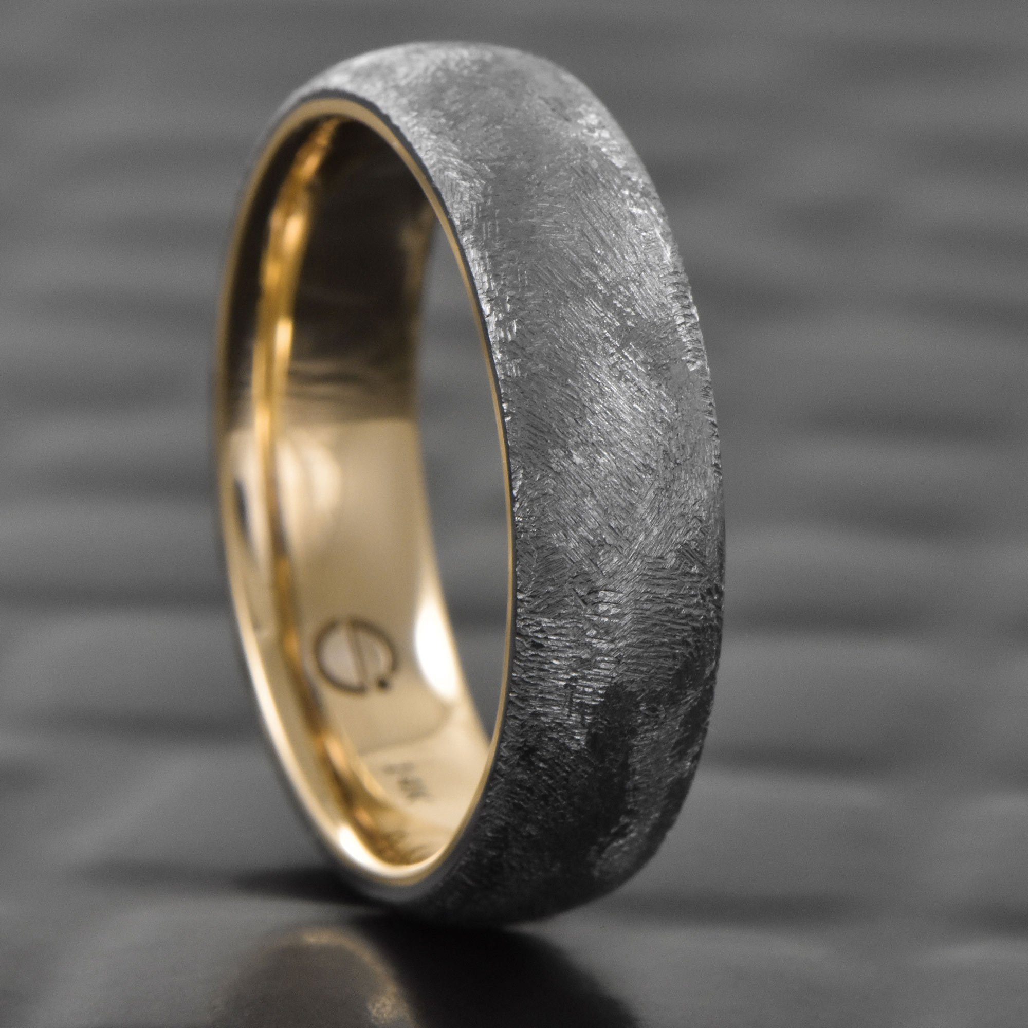 Domed-Tantalum-Ring-14K-Yellow-Gold-Liner-Crystalline-Texture.jpg