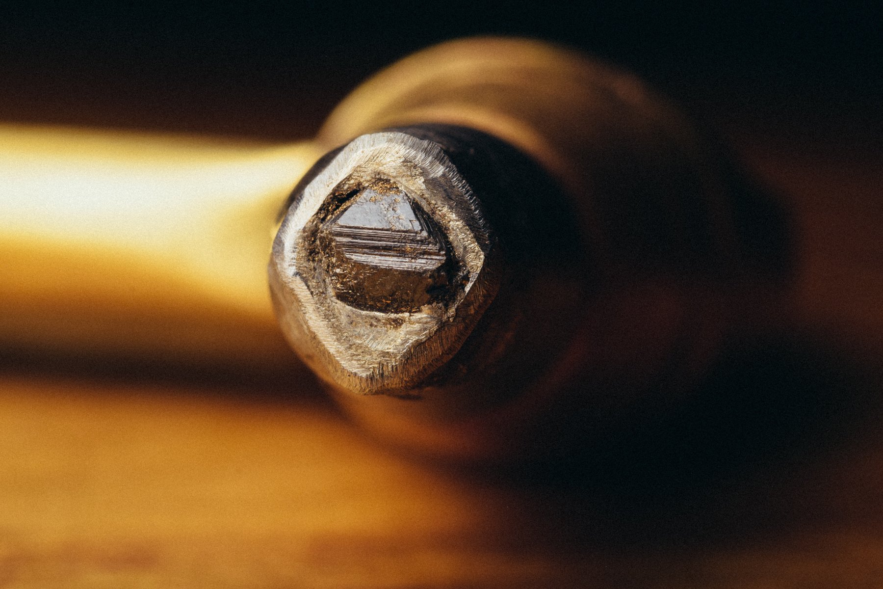 Crystalline Stone Diamond Hammer Close Up