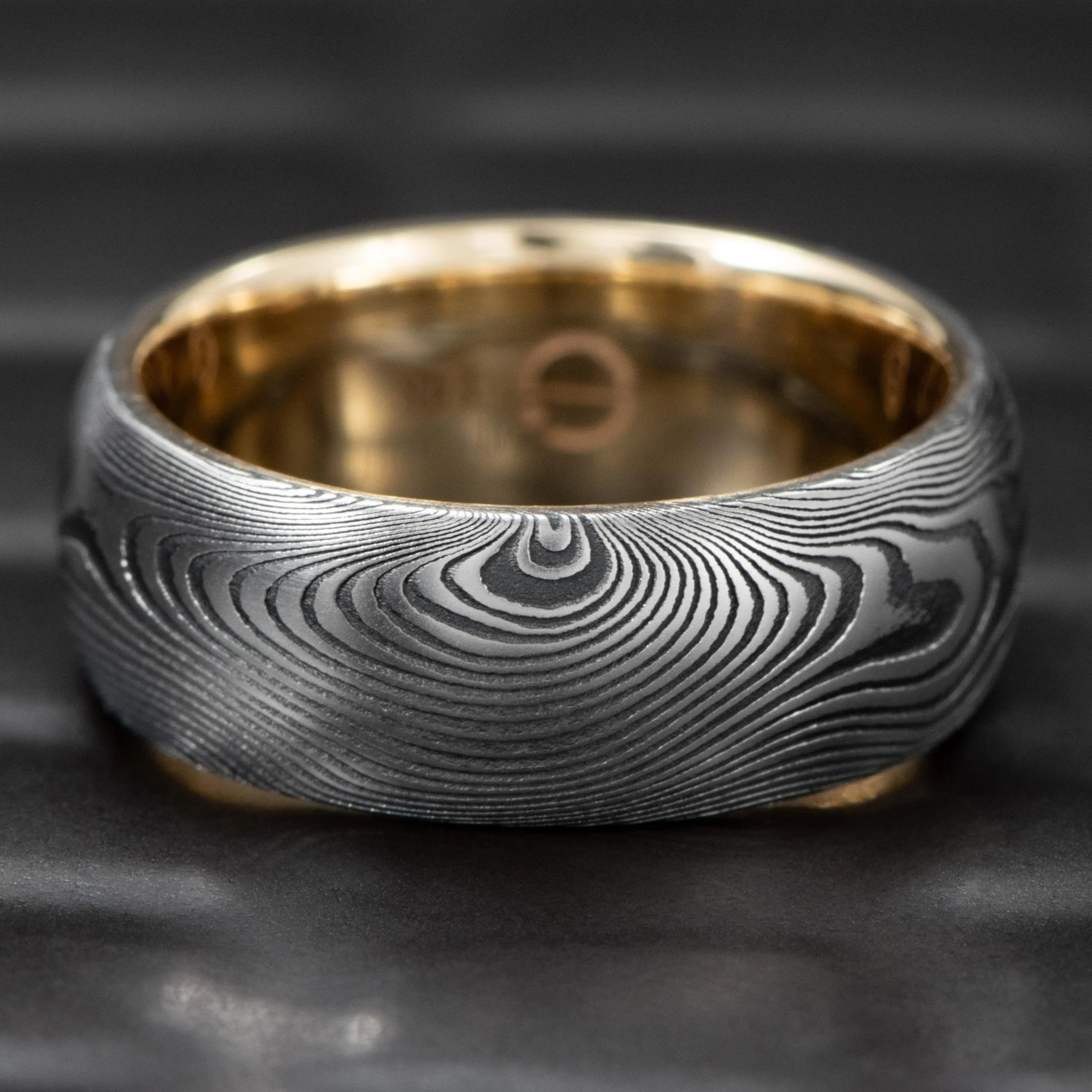 Damascus-Steel-Wedding-Ring-14K-Gold-Sleeve-Old-Growth.jpg