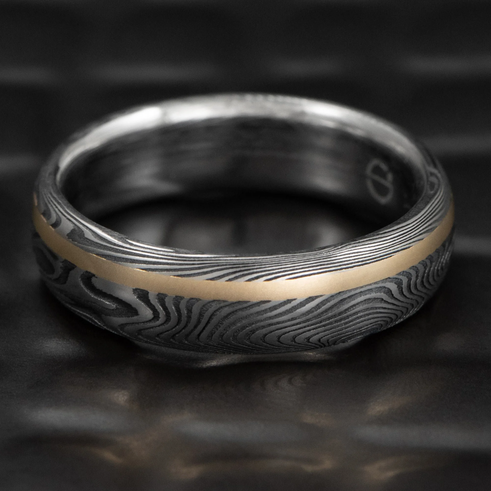 Domed-Damascus-Steel-Ring-Offset-14K-Yellow-Gold-Inlay-Oxide-Old-Growth.jpg