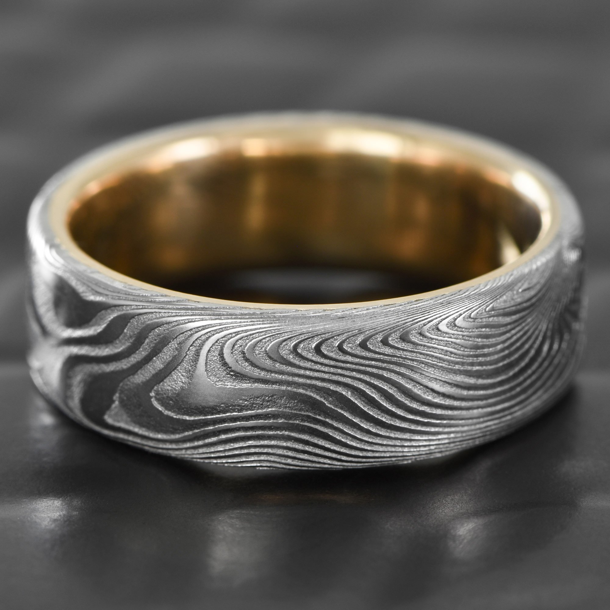 Flat-Damascus-Steel-Ring-14K-Yellow-Gold-Liner.jpg