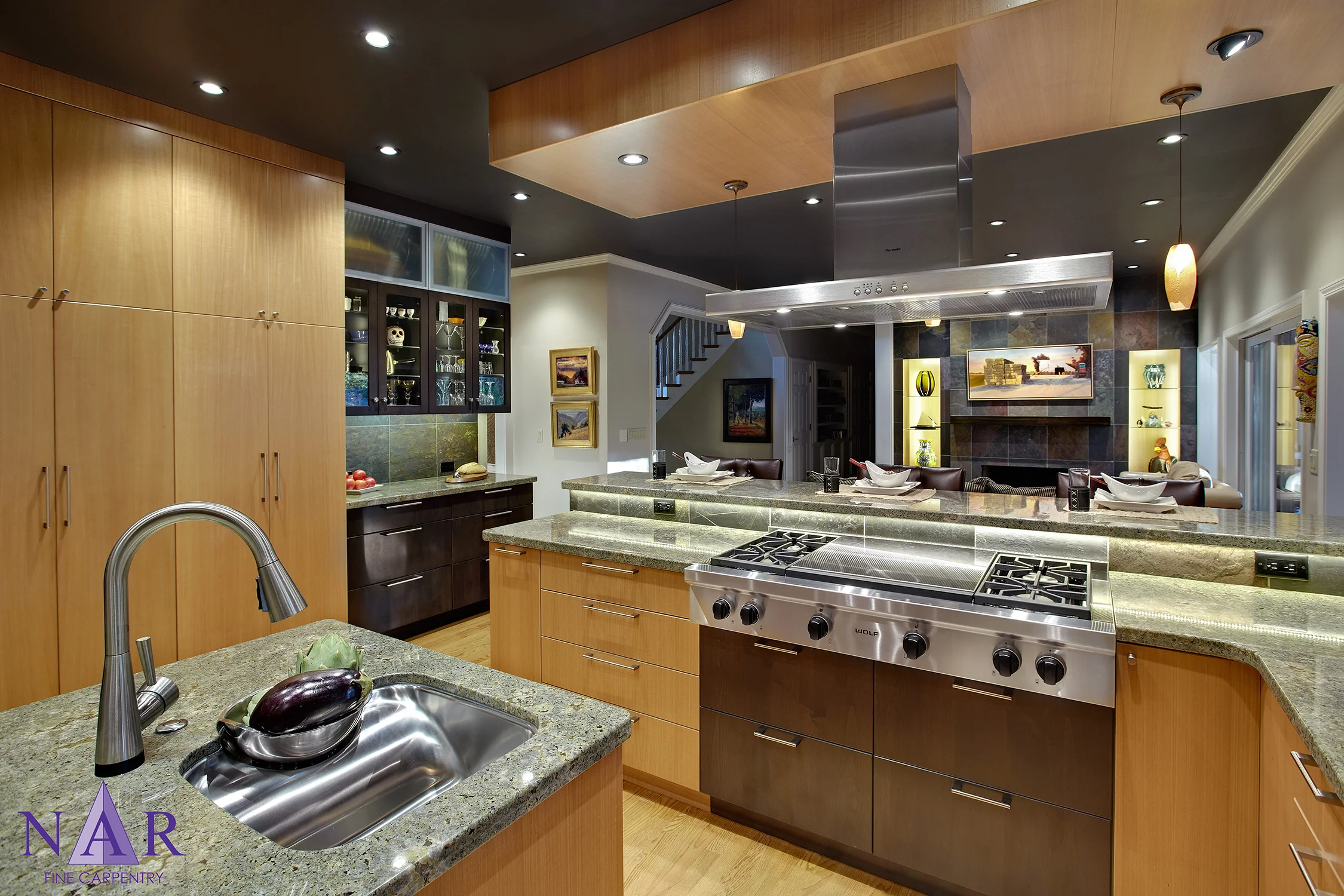 Davis Bistro Kitchen. Nar Fine Carpentry. Sacramento. El Dorado Hills