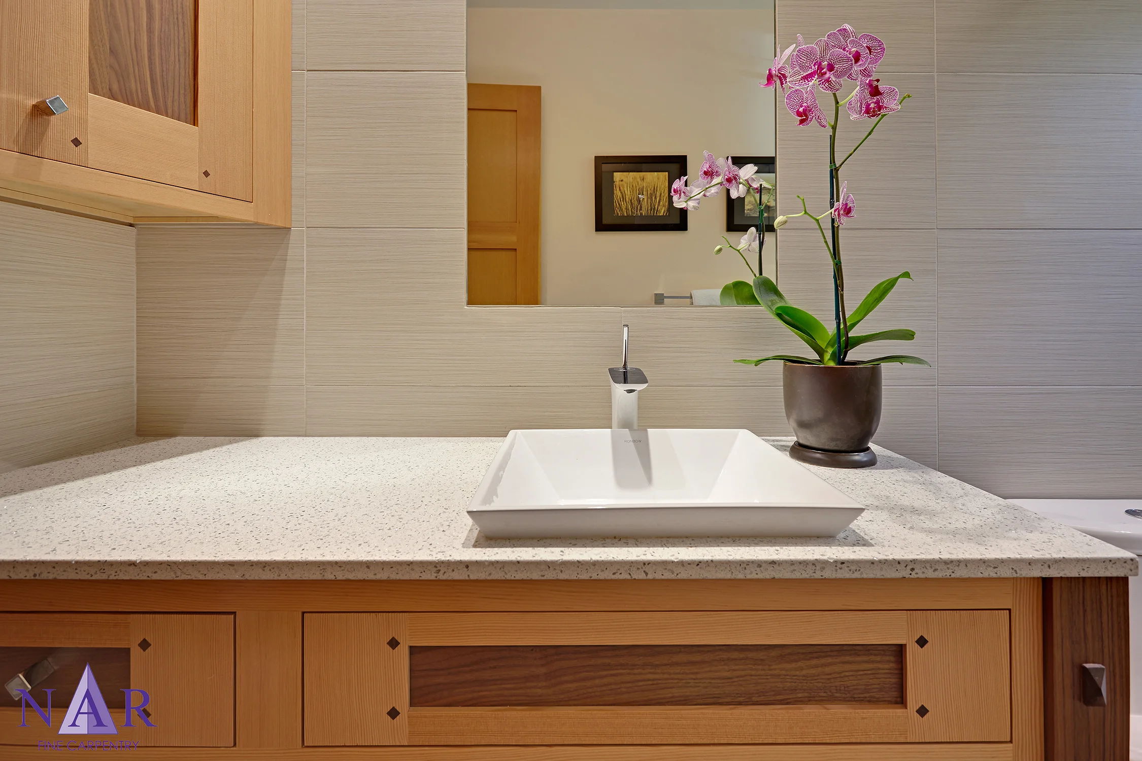 Carmichael Zen Bath. Nar Fine Carpentry. Sacramento. El Dorado Hills