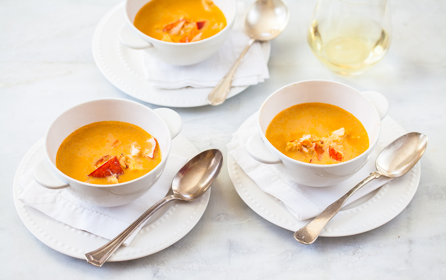 Creamy Lobster Bisque with Sherry and Thyme - A Hint of Wine