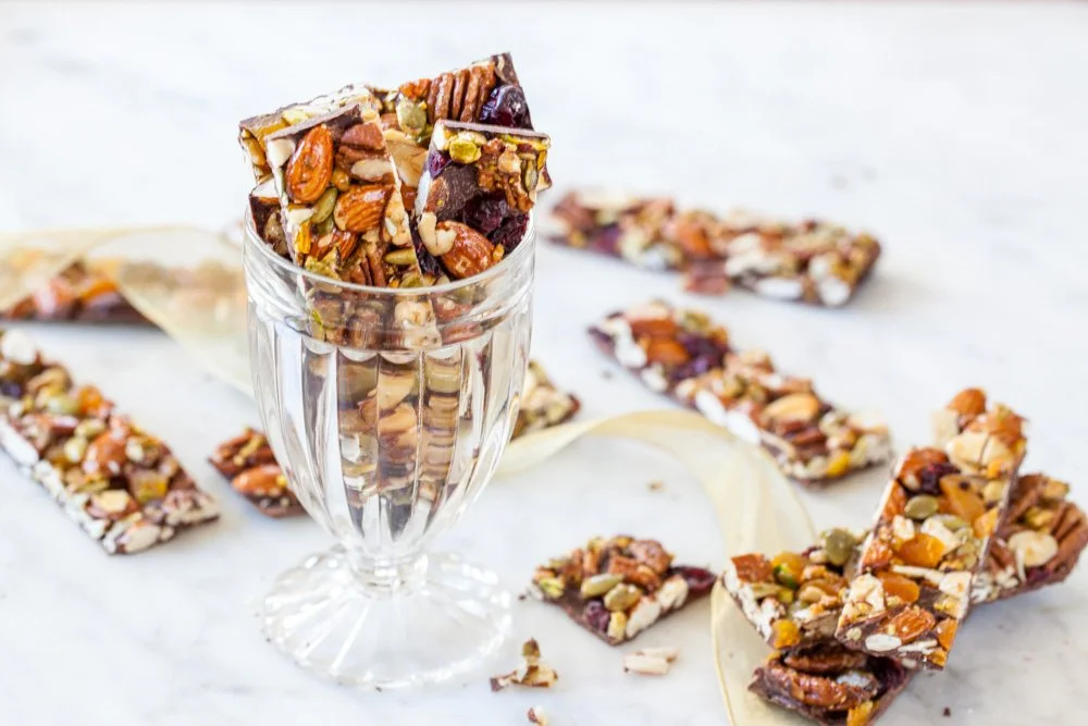 Chocolate Fruit and Nut Bars for Valentine's Day Recipe — SALLY VARGAS