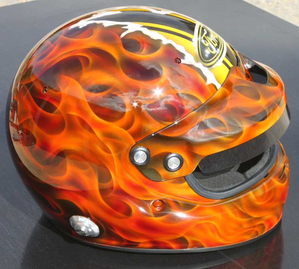 flaming helmet