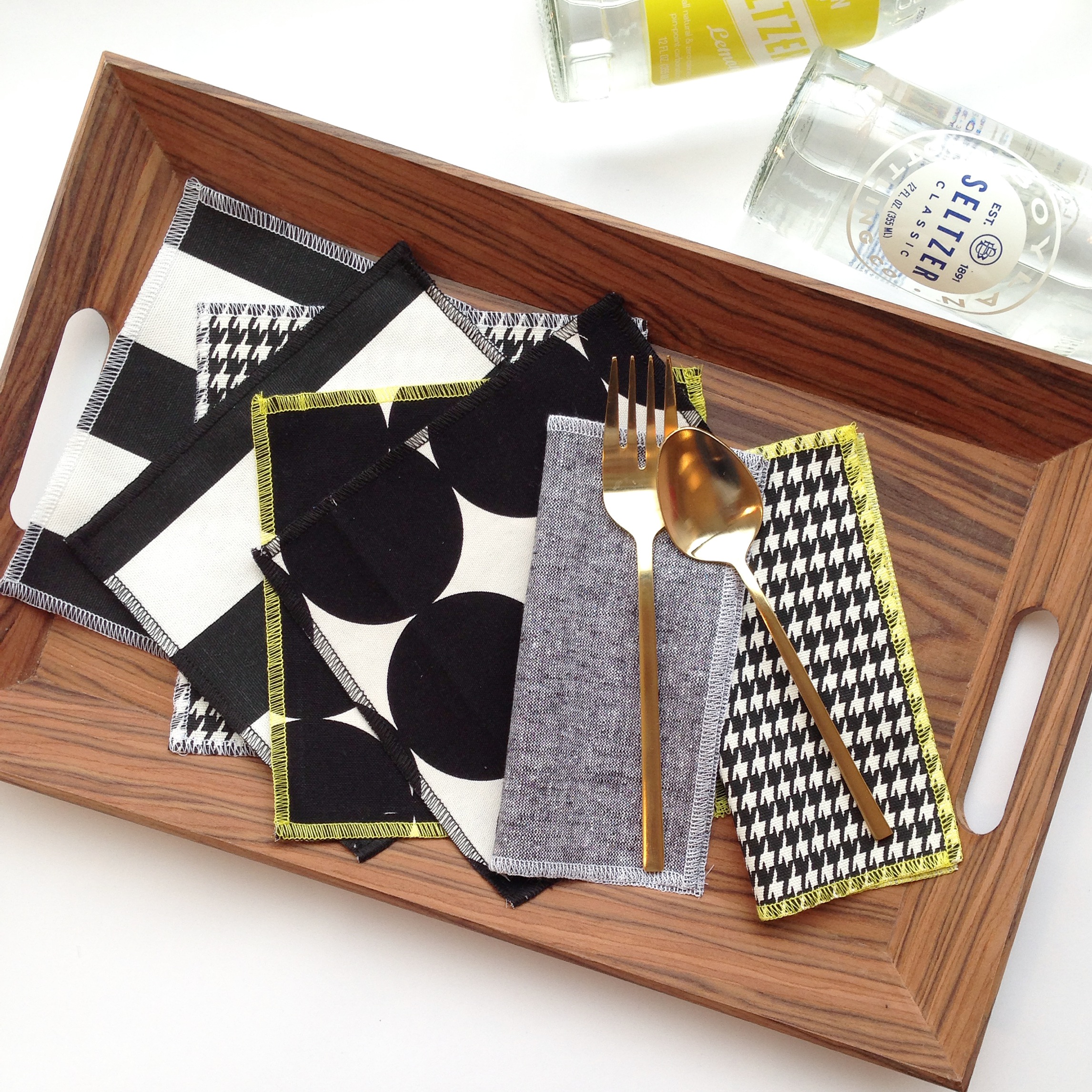 Our black, white and citron Launch Collection