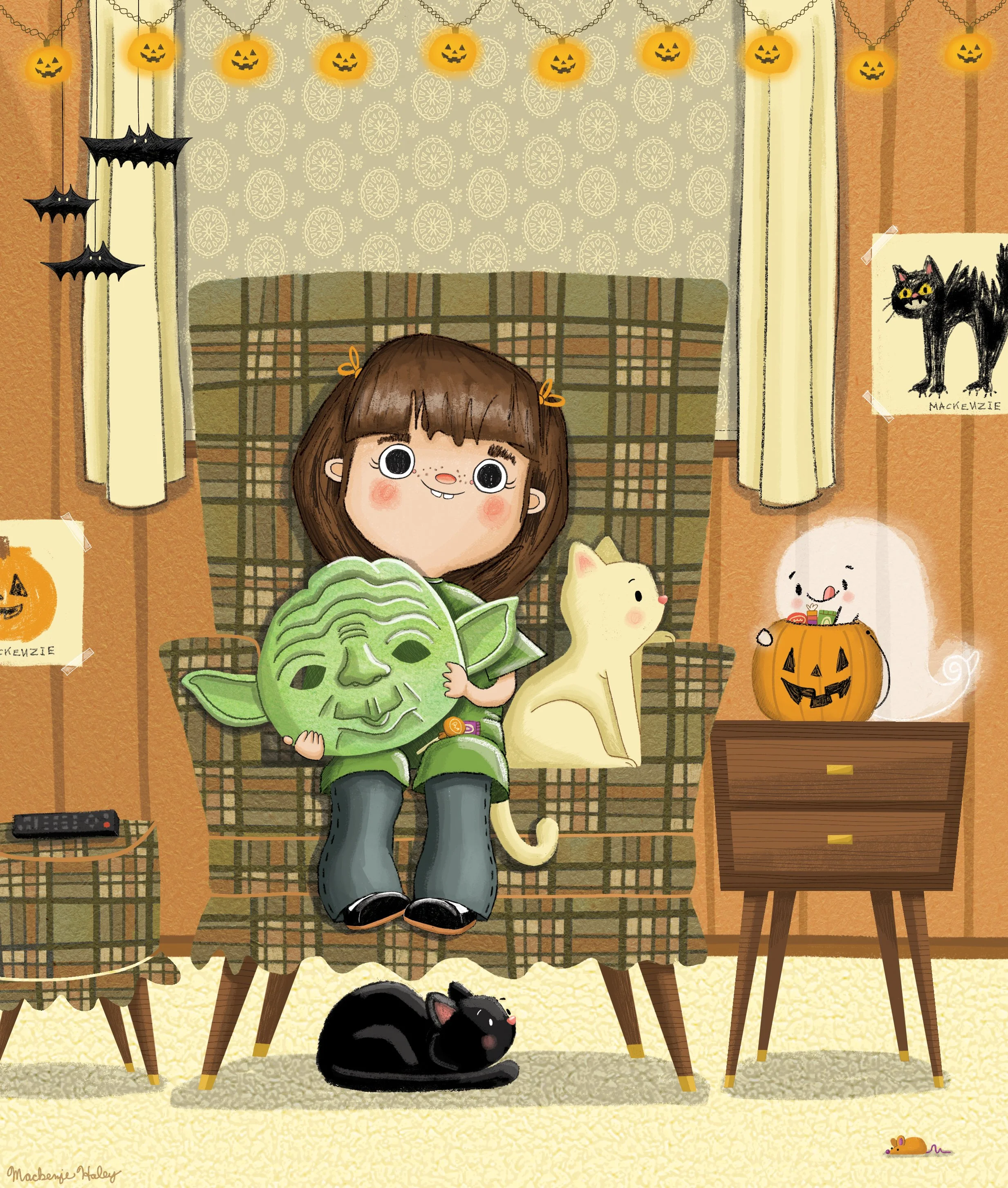 When I was 3 or 4, my Star Wars obsessed Dad thought I was the perfect size to dress up as Yoda for Halloween. Lucky little me :)