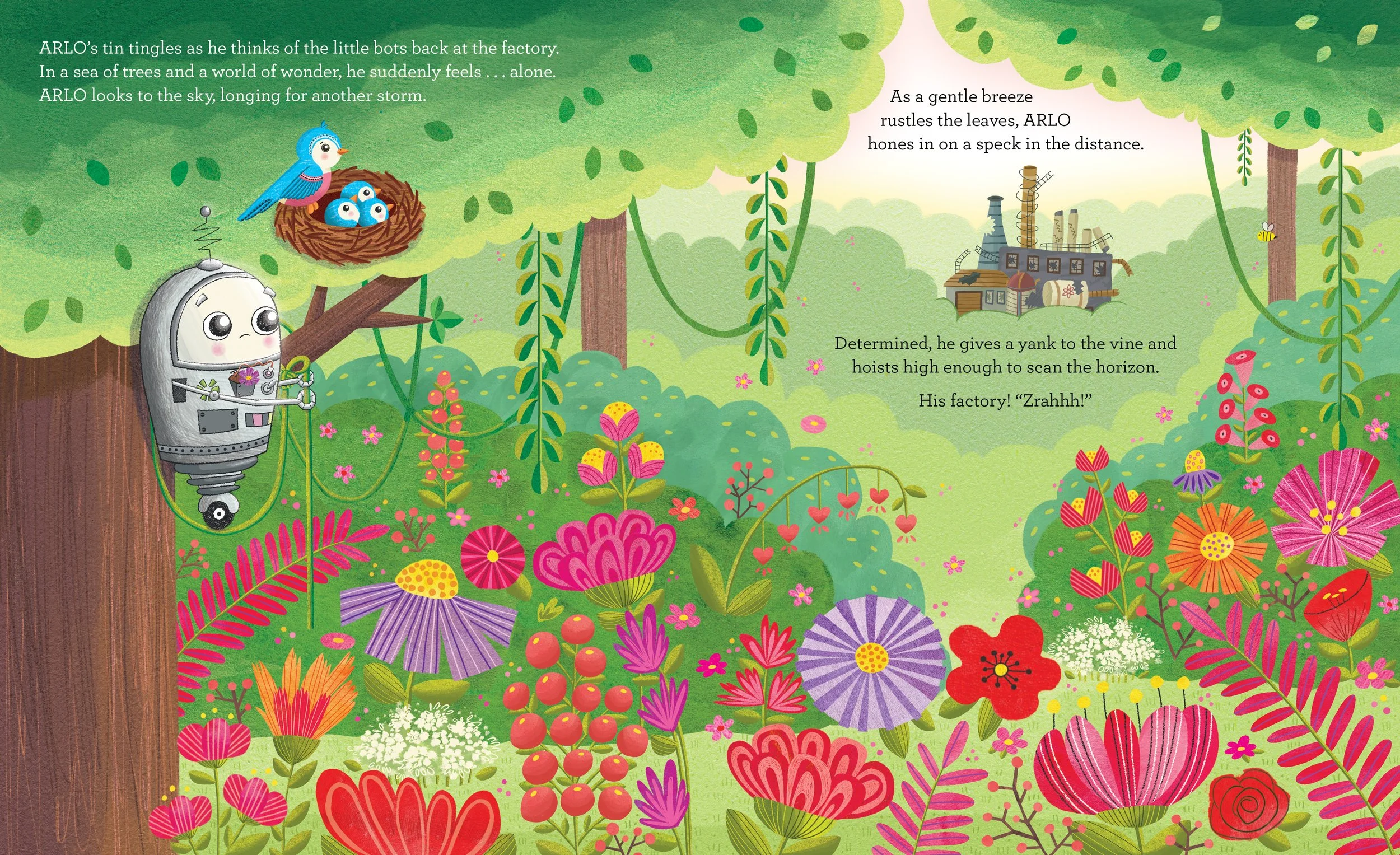 spread from ARLO, published by Sleeping Bear Press