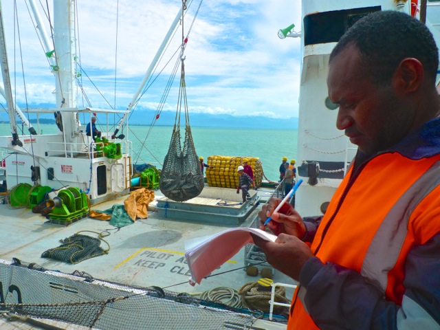 Roger learned many of the realities of fishing as an observer for 4 years, and he applies that today as a Compliance Officer in PNG.