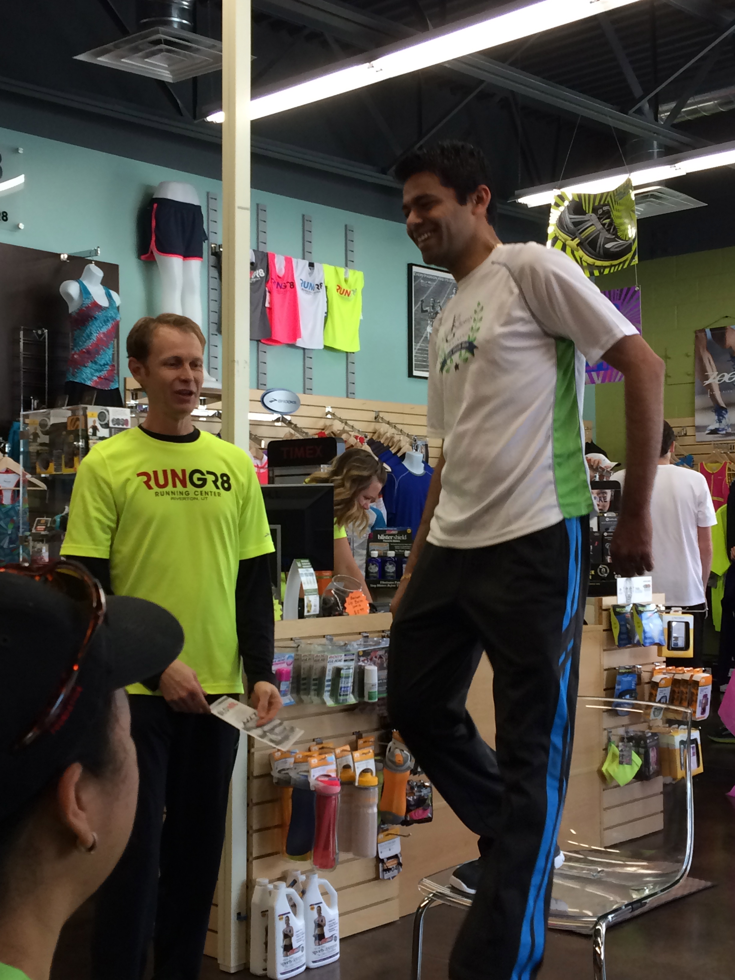 At the running form clinic