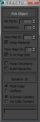 Screenshot of the Fracture Voronoi interface