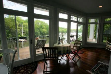 Second floor waterside balcony