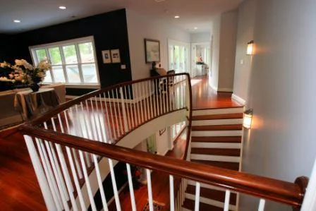 Stair view from second floor over entryway
