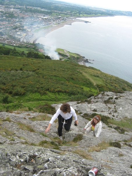 Climbing Bray Head, Co. Wicklow. 