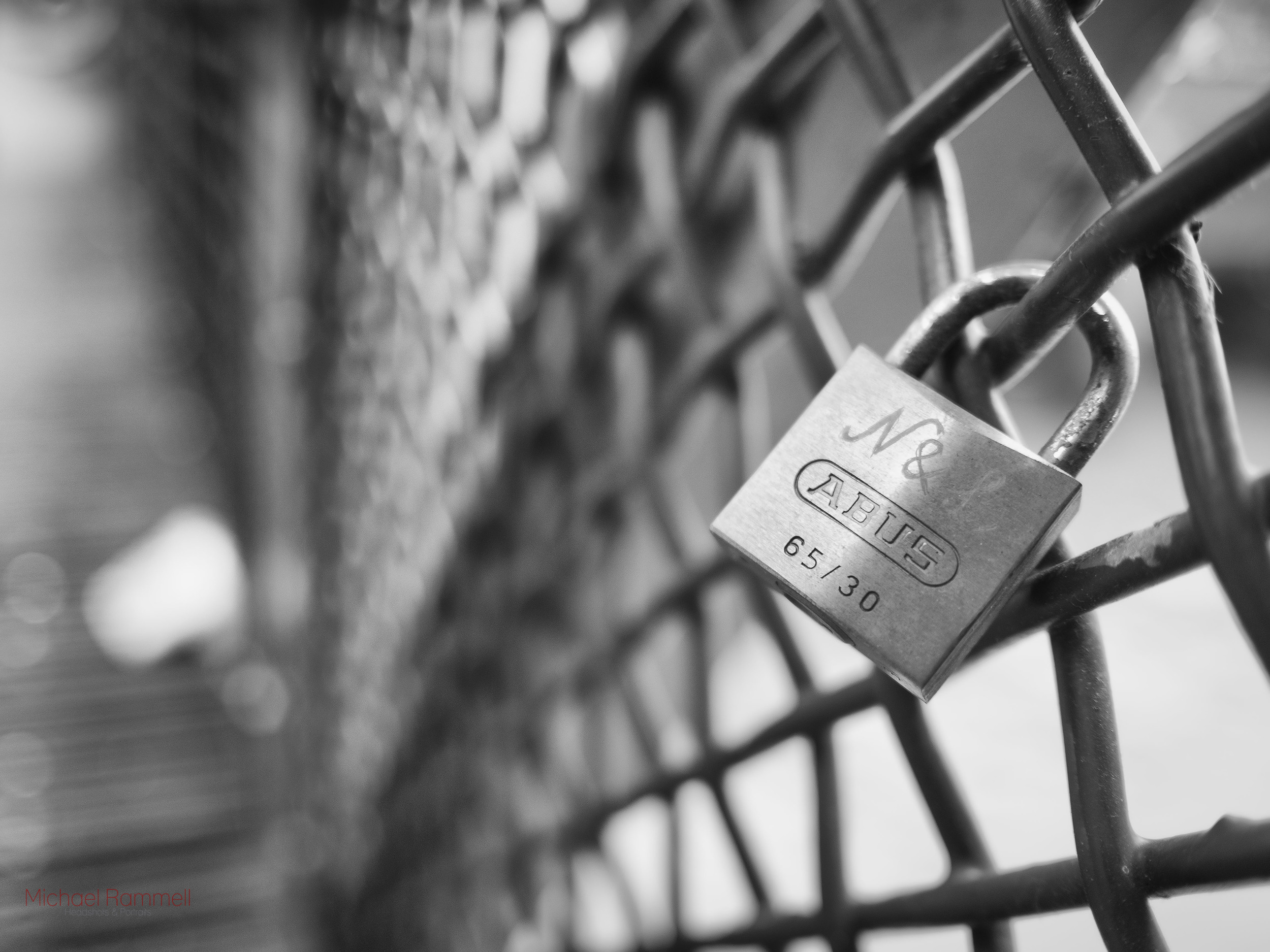 Love Lock - A now common practise on the railings of bridges all over the world