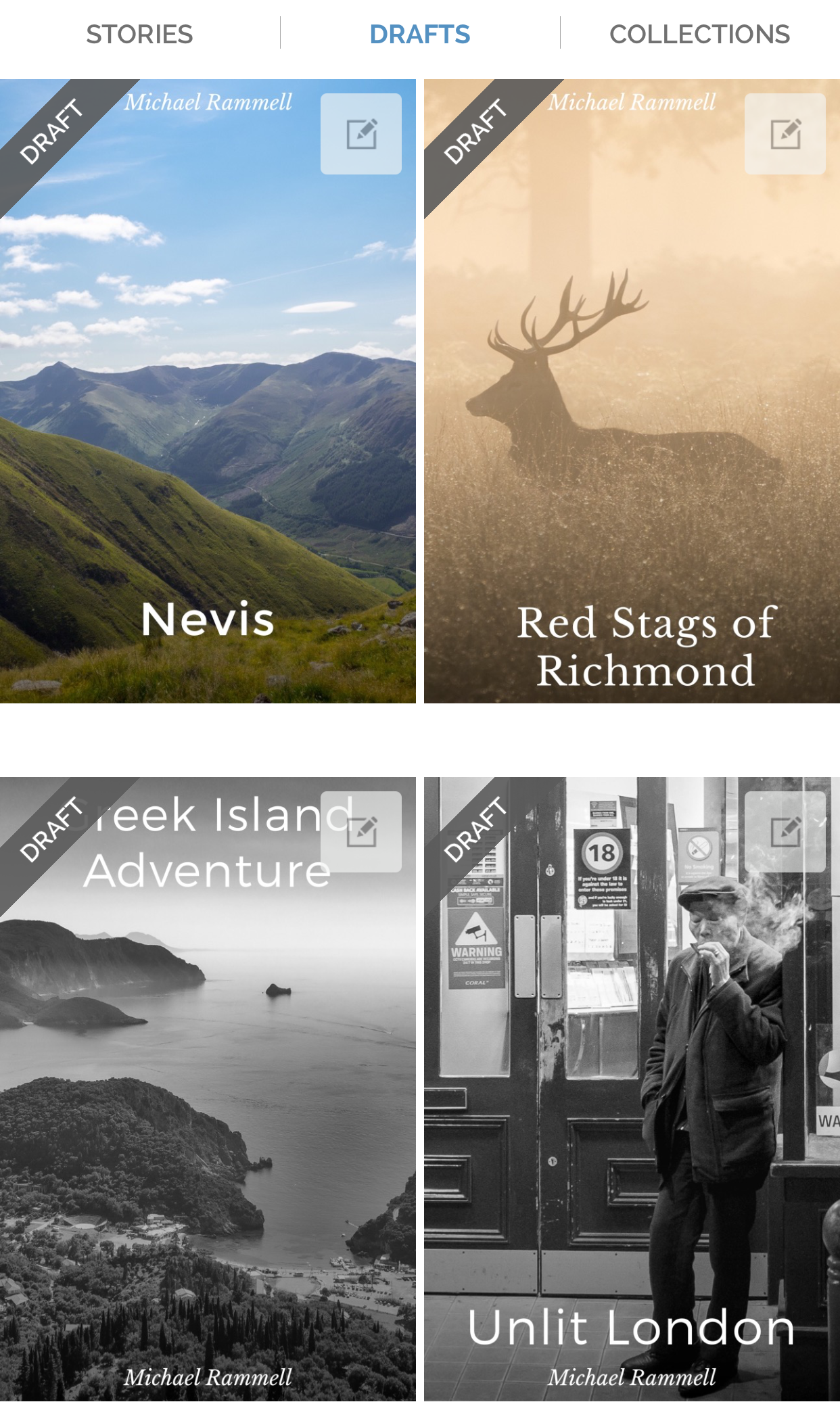 A few drafts in the works over on Steller